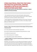 CFESA ELECTRICAL PRACTICE TEST 2026 &vert; 200 PRACTICE QUESTIONS&comma; VERIFIED ANSWERS & DETAILED RATIONALES &vert; CERTIFICATION EXAM PREP