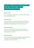 LETRS EARLY CHILDHOOD ACTUAL EXAM&NewLine;SOLVED QUESTIONS COMPLETE&NewLine;PREPARATION RESOURCE&NewLine;