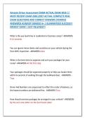 Amazon Driver Assessment EXAM ACTUAL EXAM 2026 &vert;&vert; &NewLine;MOST RECENT EXAM 2026&vert;2027 ACTUAL COMPLETE REAL &NewLine;EXAM QUESTIONS AND CORRECT ANSWERS &lpar;VERIFIED &NewLine;ANSWERS&rpar; ALREADY GRADED A&plus; &vert; GUARANTEED SUCCESS&excl;&excl; &NewLine;NEWEST EXAM &vert; JUST RELEASED&excl;&excl;