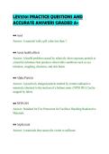 LEV3701 PRACTICE QUESTIONS AND&NewLine;ACCURATE ANSWERS GRADED A&plus;