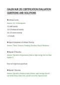 GALEN NUR 210 CERTIFICATION EVALUATION&NewLine;QUESTIONS AND SOLUTIONS