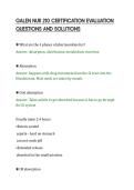 GALEN NUR 210 CERTIFICATION EVALUATION&NewLine;QUESTIONS AND SOLUTIONS
