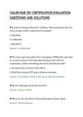 GALEN NUR 210 CERTIFICATION EVALUATION&NewLine;QUESTIONS AND SOLUTIONS&NewLine;
