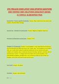 EPIC PRELUDE EXAM LATEST 2026 UPDATED QUESTIONS &NewLine;AND VERIFIED 100&percnt; SOLUTIONS &lpar;2026&sol;2027&rpar; GRADE&colon; &NewLine;A&plus;&vert;STATUS&colon; GUARANTEED PASS