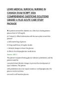 LEWIS MEDICAL SURGICAL NURSING IN&NewLine;CANADA EXAM SCRIPT 2026&NewLine;COMPREHENSIVE QUESTIONS SOLUTIONS&NewLine;GRADED A PLUS ACUTE CARE STUDY&NewLine;PACKAGE&NewLine;