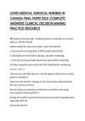 LEWIS MEDICAL SURGICAL NURSING IN&NewLine;CANADA FINAL PAPER 2026 COMPLETE&NewLine;ANSWERS CLINICAL DECISION MAKING&NewLine;PRACTICE RESOURCE&NewLine;