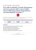 WGU D487 Secure Software Design OA V3 and Practice 2026&sol;2027 &ndash; Questions and Answers &vert; 100&percnt; Verified &vert; Detailed Rationales &ndash; Pass Guaranteed &ndash; A&plus; Graded&NewLine;&NewLine;