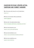 GALEN NUR 210 EXAM 1 UPDATED ACTUAL&NewLine;QUESTIONS AND CORRECT ANSWERS&NewLine;