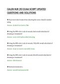 GALEN NUR 210 EXAM SCRIPT UPDATED&NewLine;QUESTIONS AND SOLUTIONS&NewLine;