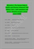 Memmler's The Human Body in&NewLine;Health and Disease Enhanced 14th&NewLine;Edition Chpt 1 with questions and&NewLine;correct detailed answers actual&NewLine;exam&excl;&excl;&excl;2026