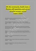 NR 442 Community Health Exam 2&NewLine;Review with questions and correct&NewLine;detailed answers actual&NewLine;exam&excl;&excl;&excl;2026
