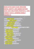 VA Medication Aide Exam 2026&sol;2027 &vert; High-Risk Drugs&comma; Safety & Abbreviations &vert; RMA Study Guide