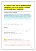 HESI Med-Surg II Exam 2026&ndash;2027 RN Medical-Surgical &NewLine;Nursing &vert; NGN-Style Practice Questions & Rationales &NewLine;Galen College of Nursing &vert; 2026 Edition 