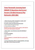 Texas Paramedic NREMT Exam 2026 &vert; Practice Questions & Answers