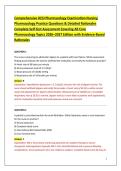 Comprehensive HESI Pharmacology Examination Nursing &NewLine;Pharmacology Practice Questions & Detailed Rationales &NewLine;Complete Self-Test Assessment Covering All Core &NewLine;Pharmacology Topics 2026&ndash;2027 Edition with Evidence-Based &NewLine;Rationales 