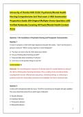 University of Florida NUR 3535C Psychiatric&sol;Mental Health &NewLine;Nursing Comprehensive Exit final exam 2 HESI Examination &NewLine;Preparation Guide 200 Original Multiple-Choice Questions with &NewLine;Verified Rationales Covering All Psych&sol;Mental Health Content &NewLine;Areas