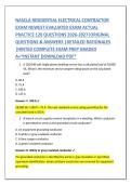 NASCLA RESIDENTIAL ELECTRICAL CONTRACTOR &NewLine;EXAM NEWEST EVALUATED EXAM ACTUAL &NewLine;PRACTICE 120 QUESTIONS 2026-2027&vert;ORIGINAL &NewLine;QUESTIONS & ANSWERS &vert;DETAILED RATIONALES &NewLine;&vert;HINTED COMPLETE EXAM PREP GRADED &NewLine;A&plus;&ast;INSTANT DOWNLOAD PDF&ast; 