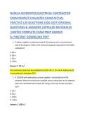 NASCLA ACCREDITED ELECTRICAL CONTRACTOR &NewLine;EXAM NEWEST EVALUATED EXAM ACTUAL &NewLine;PRACTICE 120 QUESTIONS 2026-2027&vert;ORIGINAL &NewLine;QUESTIONS & ANSWERS &vert;DETAILED RATIONALES &NewLine;&vert;HINTED COMPLETE EXAM PREP GRADED &NewLine;A&plus;&ast;INSTANT DOWNLOAD PDF&ast;