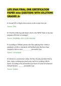 LIFE SPAN FINAL ONE CERTIFICATION&NewLine;PAPER 2026 QUESTIONS WITH SOLUTIONS&NewLine;GRADED A&plus;