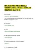 LIFE SPAN FIRST FINAL MODULE&NewLine;CERTIFICATION BANK 2026 COMPLETE&NewLine;SOLUTIONS GRADED A&plus;