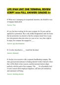 LIFE SPAN UNIT ONE TERMINAL REVIEW&NewLine;SCRIPT 2026 FULL ANSWERS GRADED A&plus;