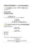 Module 2&colon;NURS 5220 Module 2&colon; NURS 5220 Module 2 Study Guide &lpar;Eye Examination&rpar;-Updated Solution