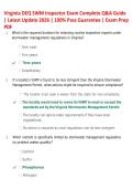 Virginia DEQ ESC Inspector Exam &ndash; 155 Verified Questions & Answers &vert; Latest Update 2026 &vert; 100&percnt; Pass Guarantee &vert; Exam Prep