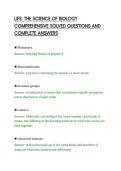 LIFE&colon; THE SCIENCE OF BIOLOGY&NewLine;COMPREHENSIVE SOLVED QUESTIONS AND&NewLine;COMPLETE ANSWERS&NewLine;