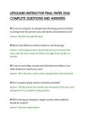 LIFEGUARD INSTRUCTOR FINAL PAPER 2026&NewLine;COMPLETE QUESTIONS AND ANSWERS