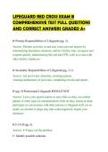LIFEGUARD RED CROSS EXAM B&NewLine;COMPREHENSIVE TEST FULL QUESTIONS&NewLine;AND CORRECT ANSWERS GRADED A&plus;