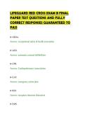 LIFEGUARD RED CROSS EXAM B FINAL&NewLine;PAPER TEST QUESTIONS AND FULLY&NewLine;CORRECT RESPONSES GUARANTEED TO&NewLine;PASS