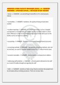 ASSISTED LIVING FACILITY MANAGER &lbrack;2026&rsqb; &vert; A&plus; VERIFIED&NewLine;ANSWERS &vert; UPDATED ACTUAL &vert; DETAILED STUDY REVIEW