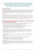 New York Multistate Pharmacy Jurisprudence Examination &lpar;MPJE&rpar; Questions and Correct Answe
