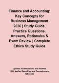 Business Management 2026 &vert; Study Guide&comma; Practice Questions&comma; Answers&comma; Rationales & Exam Review