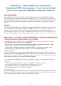 North Dakota Multistate Pharmacy Jurisprudence Examination &lpar;MPJE&rpar; Questions and Correct A