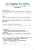 Ohio Uniform Multistate Pharmacy Jurisprudence Examination &lpar;UMPJE&rpar; Questions and Correct