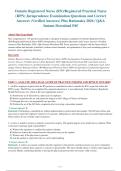 Ontario Registered Nurse &lpar;RN&rpar; Registered Practical Nurse &lpar;RPN&rpar; Jurisprudence Examination