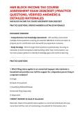 H&R BLOCK INCOME TAX COURSE ASSESSMENT EXAM 2026&sol;2027 &vert; PRACTICE QUESTIONS&comma; VERIFIED ANSWERS & DETAILED RATIONALES