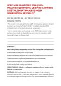 IICRC MRS EXAM PREP 2026 &vert; 200&plus; PRACTICE QUESTIONS&comma; VERIFIED ANSWERS & DETAILED RATIONALES &vert; MOLD REMEDIATION SPECIALIST