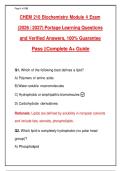 CHEM 210 Biochemistry Module 4 Exam&NewLine;&lpar;2026 &sol; 2027&rpar; Portage Learning Questions&NewLine;and Verified Answers&comma; 100&percnt; Guarantee&NewLine;Pass &vert;&vert;Complete A&plus; Guide