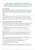 South Carolina Multistate Pharmacy Jurisprudence Examination &lpar;MPJE&rpar; Questions and Correct