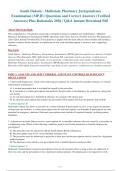 South Dakota Multistate Pharmacy Jurisprudence Examination &lpar;MPJE&rpar; Questions and Correct A