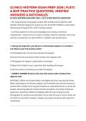 GLYNCO MIDTERM EXAM PREP 2026 &vert; FLETC & BOP PRACTICE QUESTIONS&comma; VERIFIED ANSWERS & RATIONALES