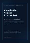 CDL Combination Vehicle Practice Test 2026&sol;2027 &vert; Verified Q&A &vert; Pass Guaranteed &ndash; A&plus; Graded&NewLine;&NewLine;