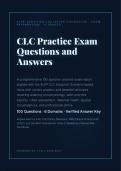 CLC Practice Exam 2026&sol;2027 &vert; A Graded Q&A &vert; Pass Guaranteed &ndash; A&plus; Graded&NewLine;&NewLine;