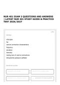 NUR 401 EXAM 3 QUESTIONS AND ANSWERS &vert; LATEST NUR 401 STUDY GUIDE & PRACTICE TEST 2026&sol;2027