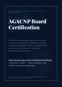 AGACNP BOARD ACTUAL EXAM 2026&sol;2027 &vert; Adult-Gerontology Acute Care Certification &vert; ANCC & AACN Verified Questions with Rationales &vert; Pass Guaranteed - A&plus; Graded&NewLine;&NewLine;