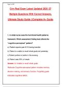 Crrn Real Exam Latest Updated 2026 &sol;27&NewLine;Multiple Questions With Correct Answers&comma;&NewLine;Ultimate Study Guide &vert;&vert;Complete A&plus; Guide