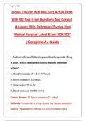 Evolve Elsevier Hesi Med Surg Actual Exam&NewLine;With 100 Real Exam Questions And Correct&NewLine;Answers With Rationales&sol; Evolve Hesi&NewLine;Medical Surgical Latest Exam 2026&sol;2027&NewLine;&vert;&vert;Complete A&plus; Guide