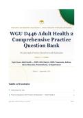 WGU D446 Adult Health 2 Medical-Surgical Nursing Western Governors University Question Bank 2026&sol;2027 with Verified Answers & Detailed Rationales